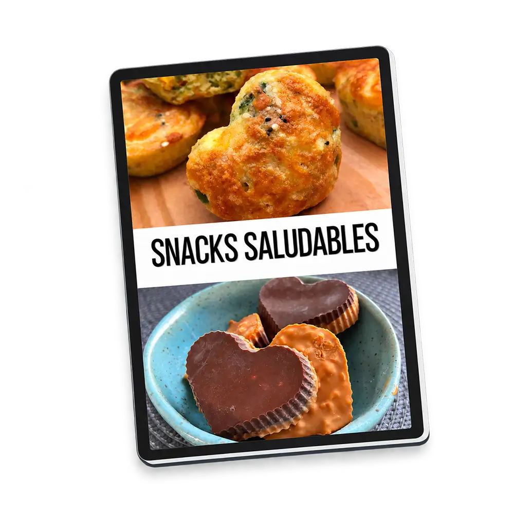 Mockup del Libro Digital Snacks Saludables
